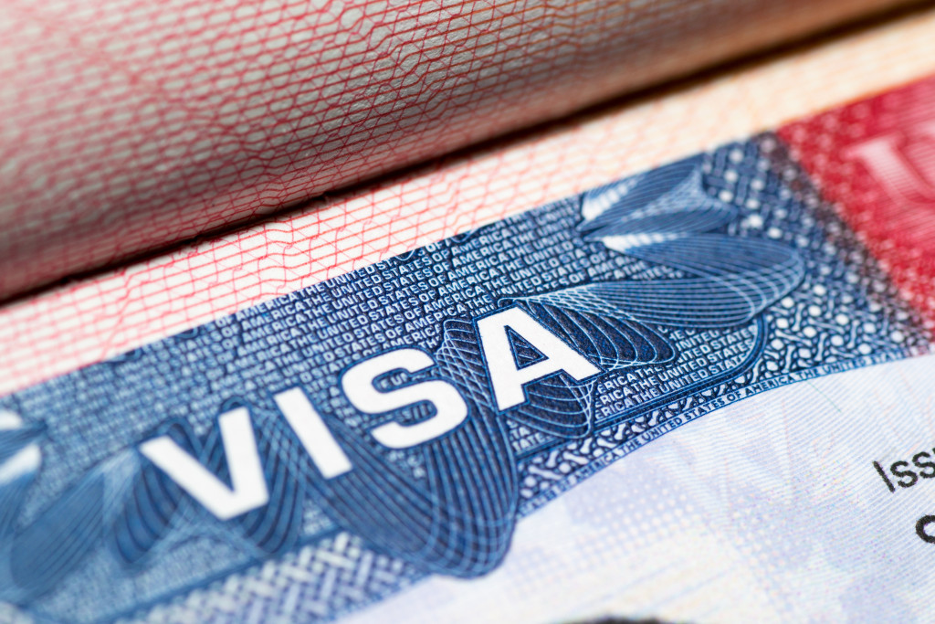 visa  in closeup needed for travel